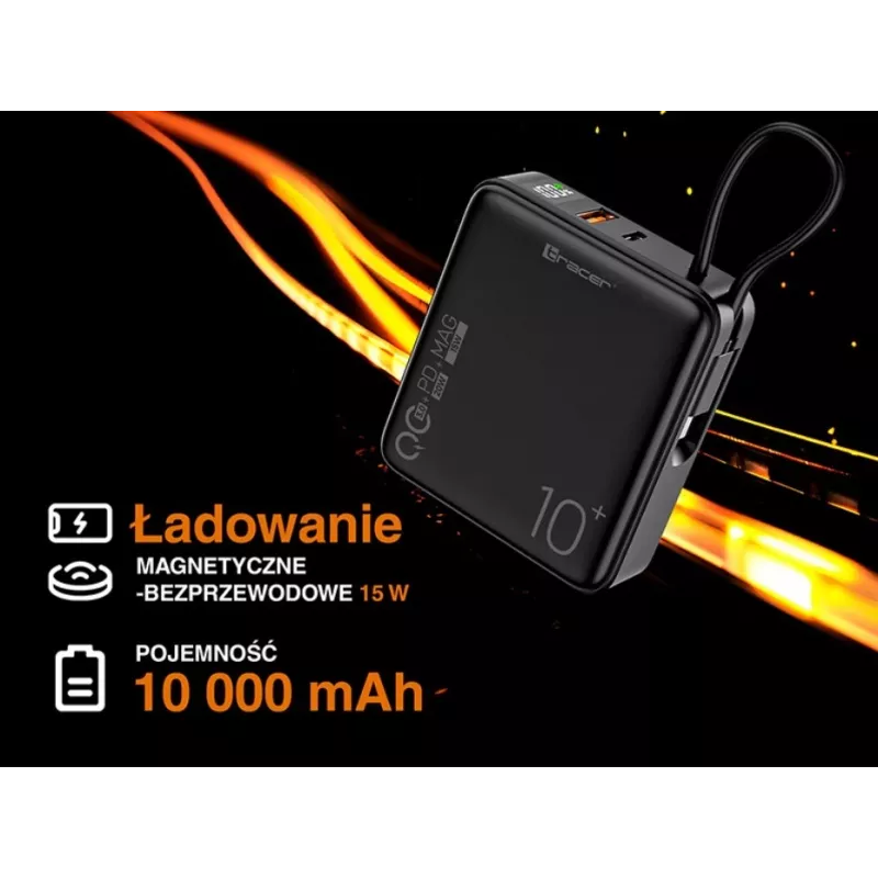 Tragbares Ladegerät Tracer Scout 10000 mAh MAG+PD+QC