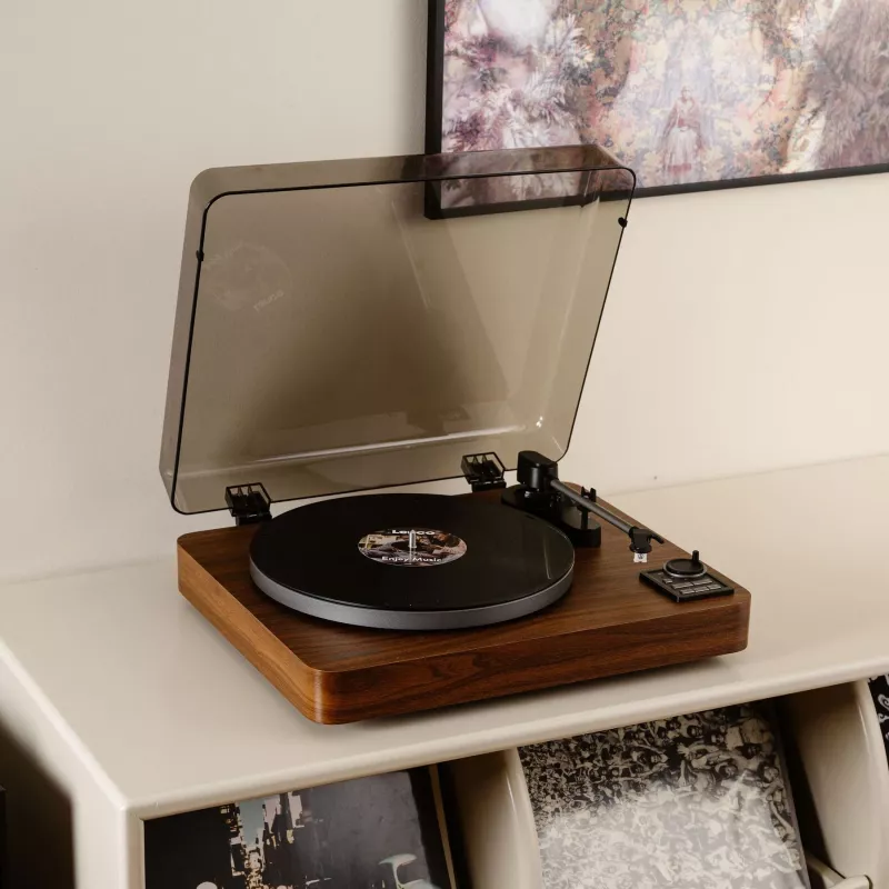 Plattenspieler Lenco LBTA-165 Holz mit Bluetooth-Konnektivität