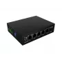 Netzwerk-Switch LANBERG ILFE-4P-1GE-1S-90 – unmanaged Light-Industrial PoE, 4 Ports (PoE), 1×GigE, 1×SFP, DIN-Schienenmontage