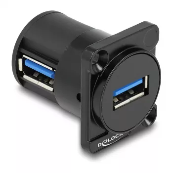 DeLOCK D-Type Modul USB 2.0 Typ-A Buchse auf Buchse 90° abgewinkelt