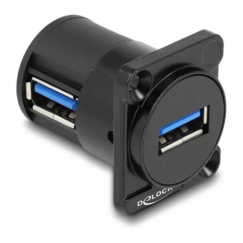 DeLOCK D-Type Modul USB 2.0 Typ-A Buchse auf Buchse 90° abgewinkelt