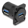 DeLOCK D-Type Modul USB 2.0 Typ-A Buchse auf Buchse 90° abgewinkelt