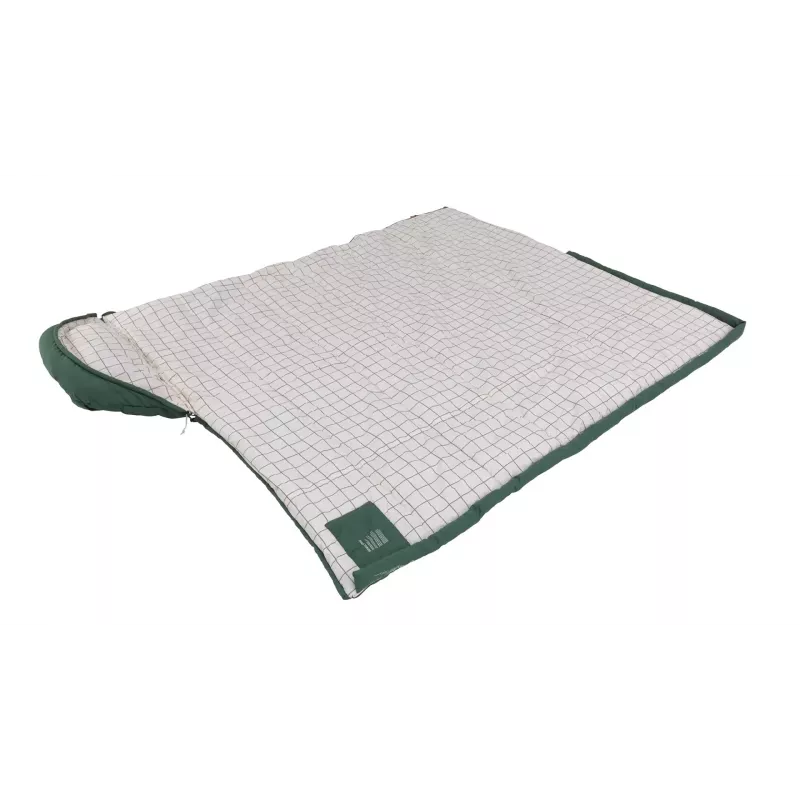 Schlafsack Outwell Camper Prime halbrechteckig 900×2350 mm, max. Benutzergröße 200 cm, Baumwolle/Polyester, grün