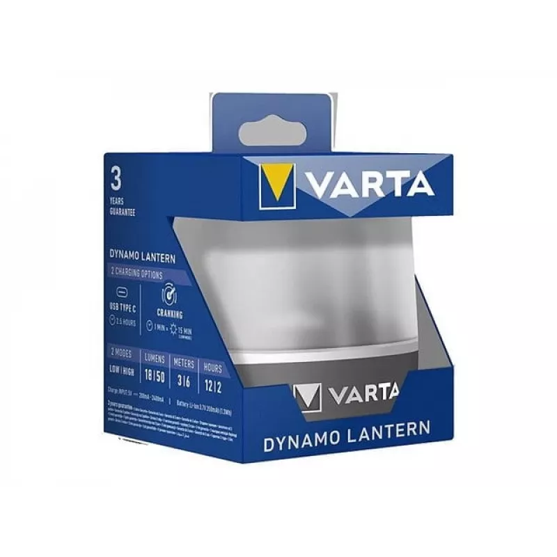 Handkurbel-aufladbare Dynamo-Laterne Varta 17670 101 111 - tragbare Notleuchte