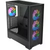 PC-Gehäuse Silentware Core 100 A-RGB Schwarz — Modell CORE100Schwarz, A-RGB-Beleuchtung, Mid-Tower-Formfaktor