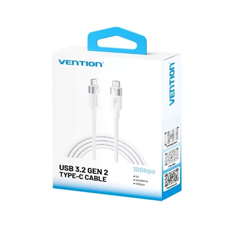 Vention USB 3.2 5A 10Gbps 1m WH USB-C zu C Kabel