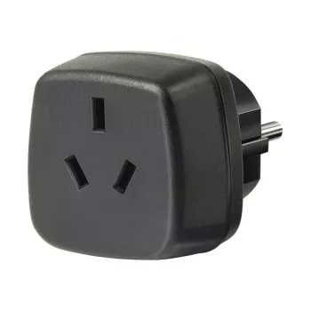 Reiseadapter AUS/CN > Geerdeter Stecker, Steckdosenadapter schwarz