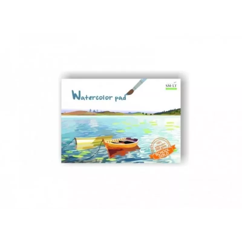 Aquarellblock SMLT A4 200 g/m² geleimt, Blattgröße A4, 200 g/m² Aquarellpapier