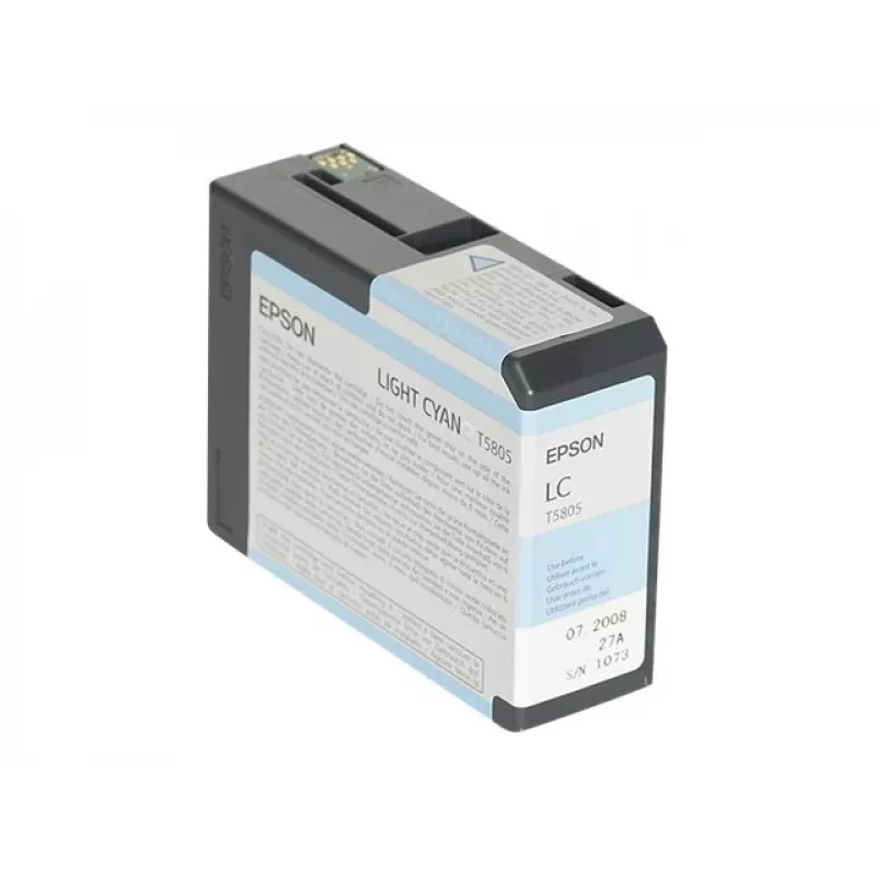 Epson Einzelpackung HellCyan T580500, HellCyan, Pigmenttinte, 80 ml, 1 Stück, Einzelpackung