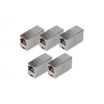 RJ45 Modular-Kupplung Digitus DN-93901-5 5 Stück vergoldet Silber