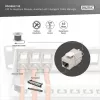 Keystone-Modul DIGITUS CAT 6A geschirmt mit intelligentem Kabelmanager, flach RJ-45, 14,5×34,5×21 mm – 12 Stk.