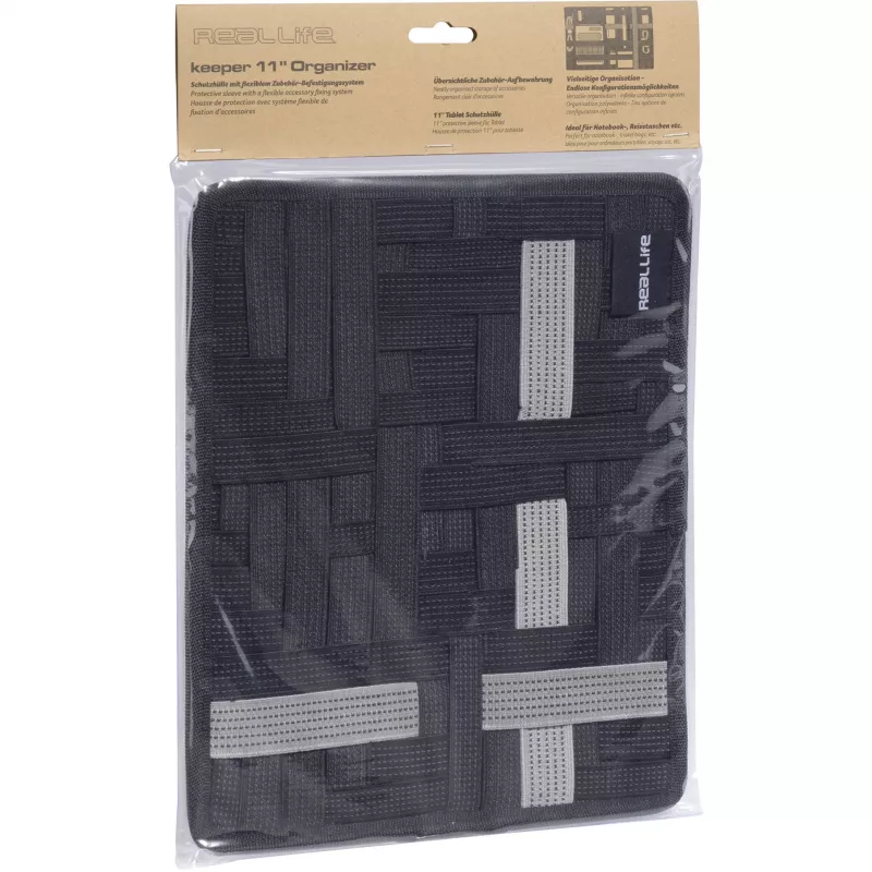 Tablet-Hülle RealPower 156802 27,9 cm (11 Zoll) Schwarz Grau