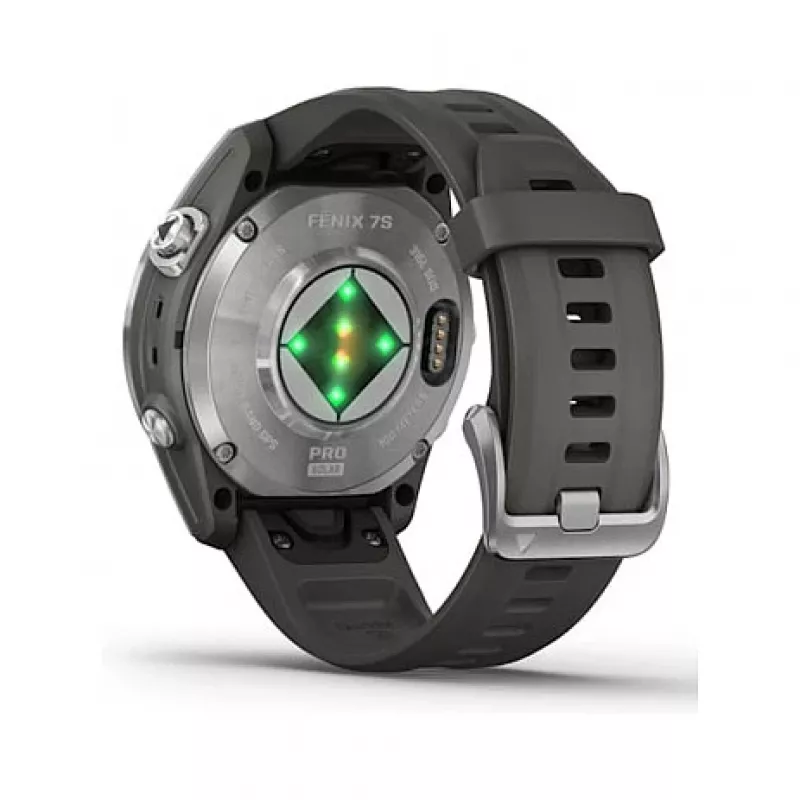 Garmin fēnix 7S Pro 3,05 cm (1,2 inch) MIP 42 mm Digital 240 x 240 Pixel Touchscreen Silber Wi-Fi GPS (Satellit)