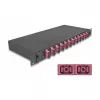 Glasfaser-Spleißbox DeLOCK 67008 Schwarz Metall 482x220x44mm