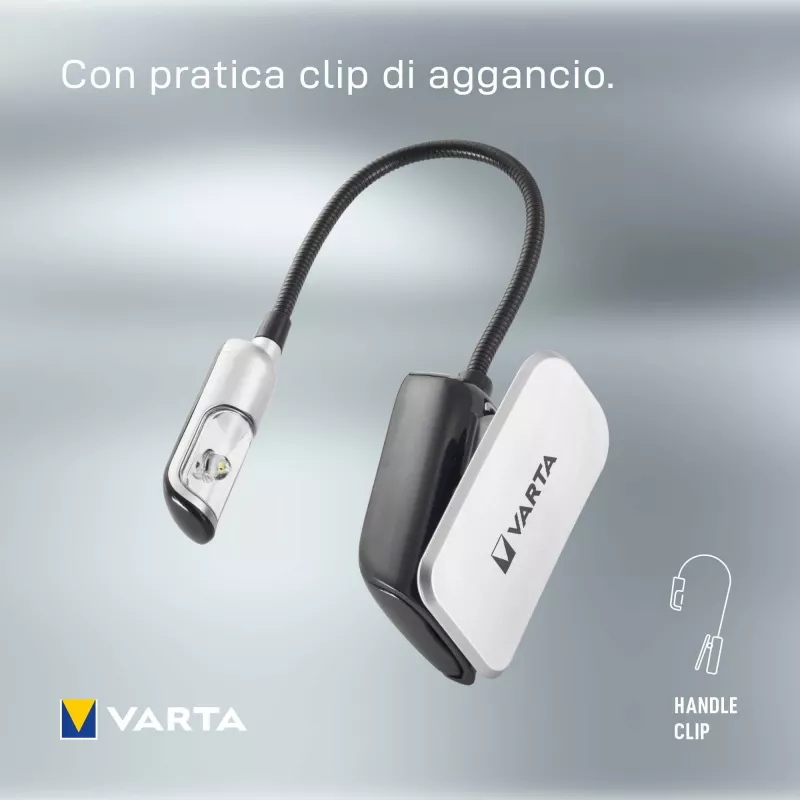 Varta 16618 - Clip-Taschenlampe - Schwarz - Silber - Kunststoff - LED - 1 Lampe - 9 lm