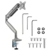 Monitorhalterung MACLEAN MC-969 Doppelarm-Gasfeder für 17–45 Zoll Bildschirme, max. Belastung 16 kg