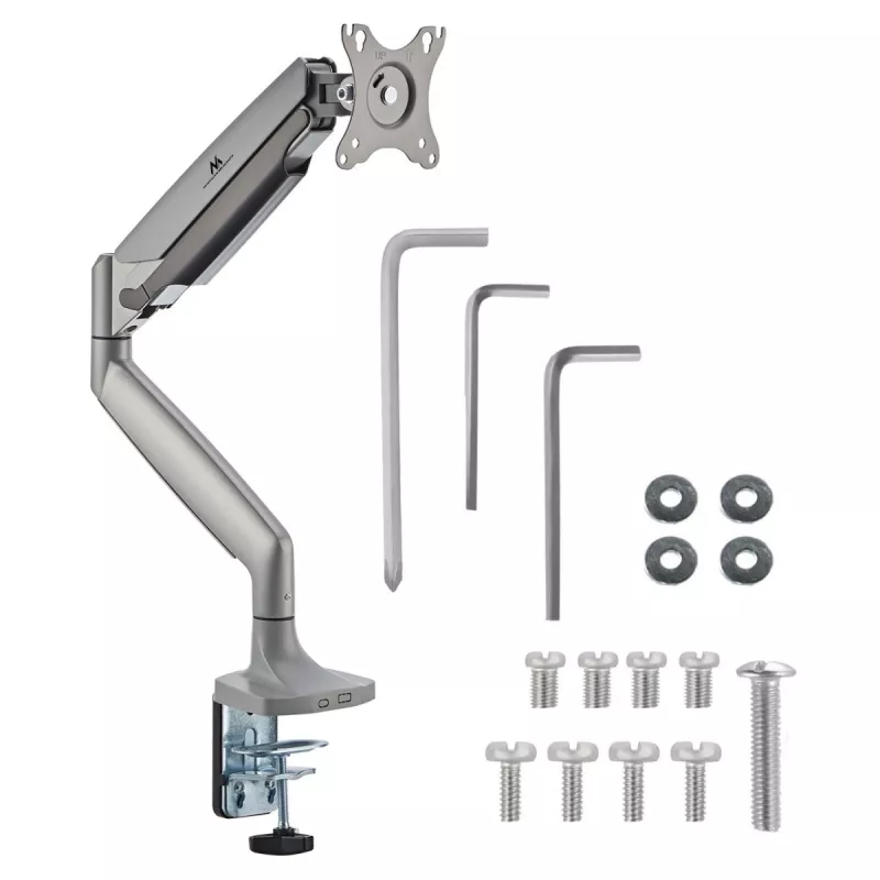 Monitorhalterung MACLEAN MC-969 Doppelarm-Gasfeder für 17–45 Zoll Bildschirme, max. Belastung 16 kg