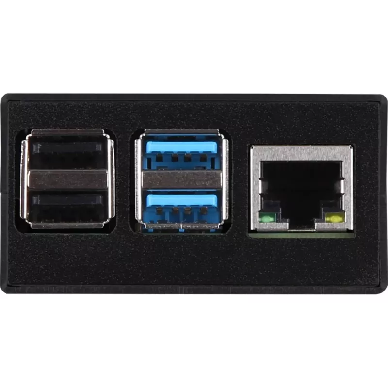 Aluminiumgehäuse für Raspberry Pi 4 B von JYT, Modell RB-AlucaseP4+01B, schwarze Ausführung