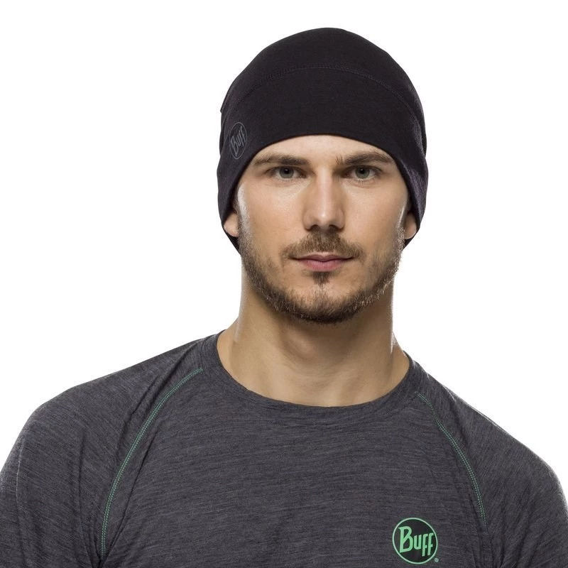 BUFF MERINO LEICHTGEWICHT-BEANIE SOLID Schwarz onesize Mütze Standard