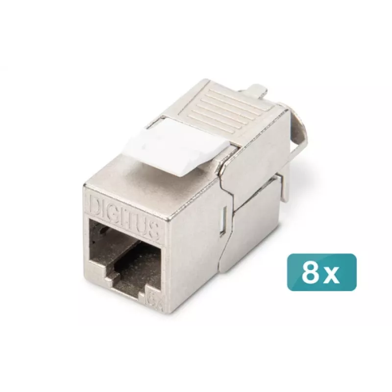 Digitus CAT 6A Keystone Module geschirmt werkzeugfrei Modul 8 Stück