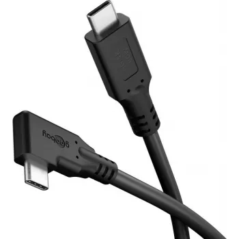 Goobay USB-C-Kabel 90° 1 m schwarz – 60 W 5 Gbit/s Power Delivery (79421)