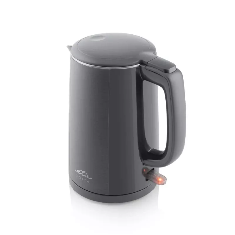 ETA Wasserkocher | ETA859590020 EDITA | Elektrisch | 2200 W | 1,5 L | Edelstahl | 360° drehbare Basis | Grau