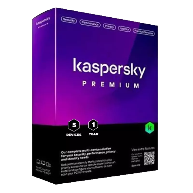 Kaspersky Premium + Kundensupport | 5 Geräte | 1 Jahr | EU