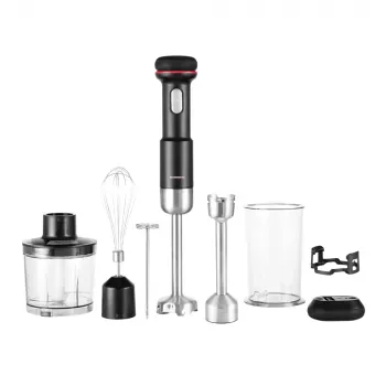 Stabmixer GASTROBACK Cordless Design 5-in-1 — 180 W, 0,5-L-Schüssel, batteriebetrieben, Edelstahlklingen