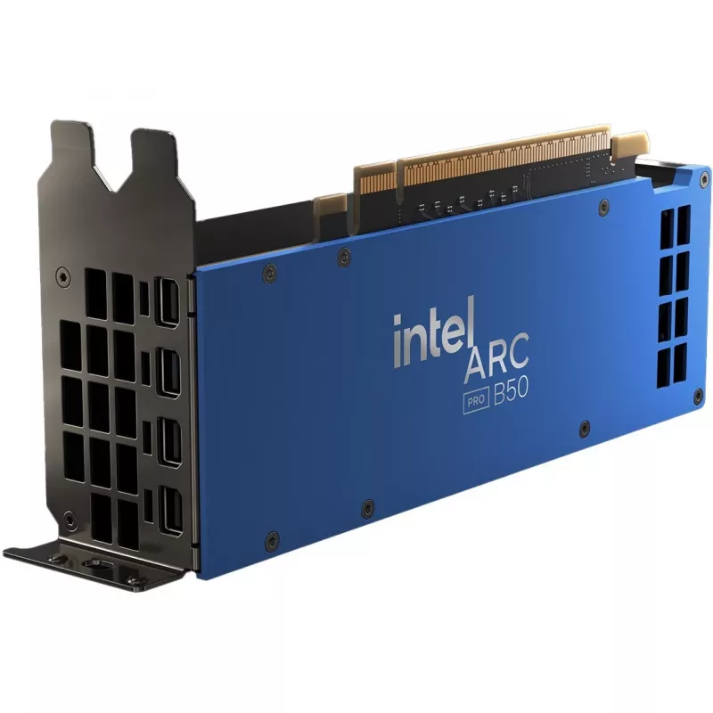 Grafikkarte INTEL Arc Pro B50 — 16 GB GDDR6, 128-Bit, PCIe 5.0, aktive Kühlung