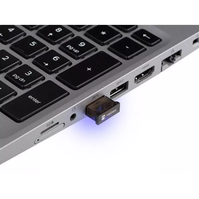 BLE Beacon NATEC NBD-2003 USB Bluetooth 5.0 Adapter — schwarz, 20 m Reichweite, USB Typ-A