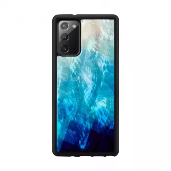 Schutzhülle iKins für Samsung Galaxy Note 20 — Blue Lake und Schwarz, schlank Cover