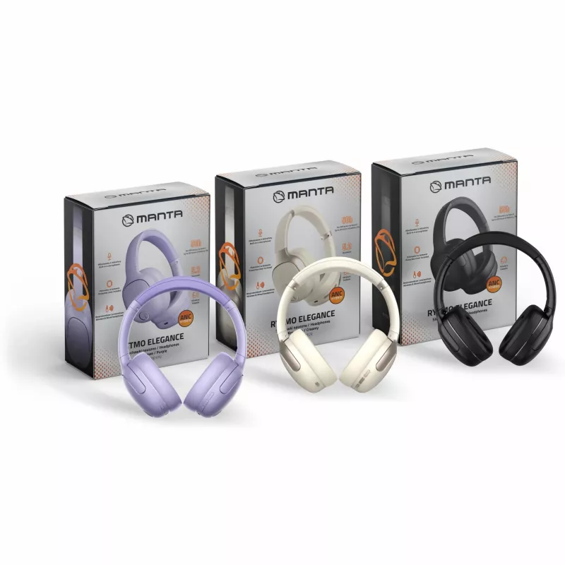 Kopfhörer MANTA HDP1001PU Rytmo Elegance Lila over-ear kabelgebunden, Modell HDP1001PU