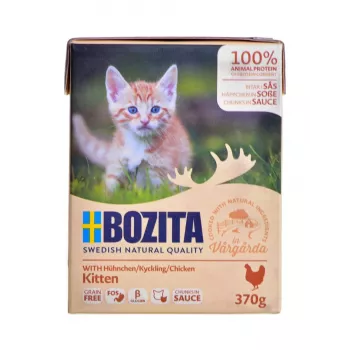 BOZITA Fresh Menu Kitten Chunks in Soße - Nassfutter für Katzen - 370g
