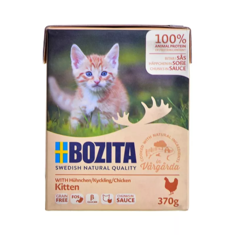 BOZITA Fresh Menu Kitten Chunks in Soße - Nassfutter für Katzen - 370g