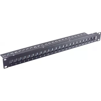 Patchpanel 1U ShiverPeaks BS75066-1 Metall Schwarz