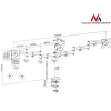 Monitor-Tischhalterung MACLEAN MC-691 für 3 Monitore – höhenverstellbar und neigbar
