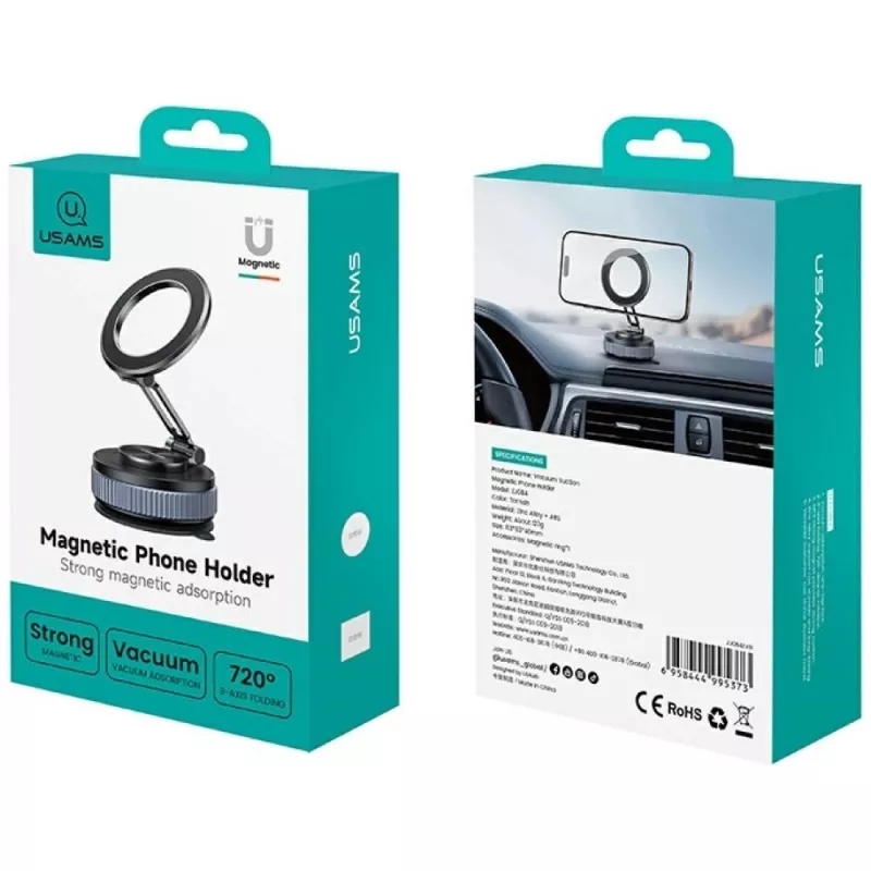 Handyhalterung USAMS ZJ084 magnetic tarnish — magnetische Auto-/Tischhalterung für Smartphones