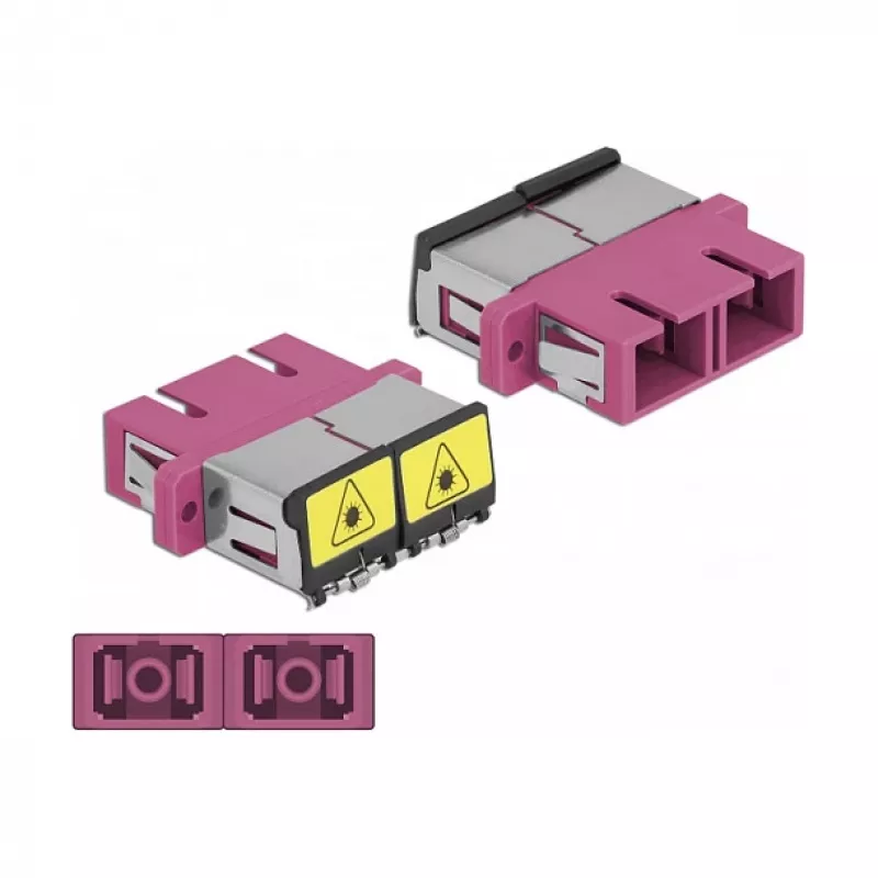 LWL-Kupplung DeLOCK 86896 SC Duplex Buchse auf SC Duplex Buchse Multimode Violett