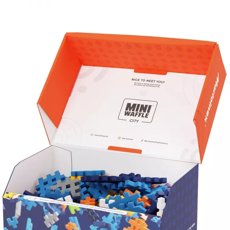 MARIOINEX Mini Waffle City Polizeistation Bausteine, 280 Teile
