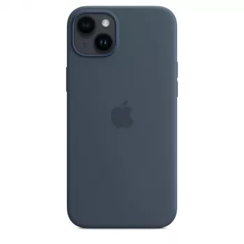 Silicone Case Cover Apple iPhone 14 Plus MagSafe Storm Blue