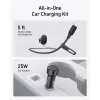 Kabelloses magnetisches Autoladegerät Anker MagGo 15W — Magnetisches 15W Qi-Schnellladen für Smartphones, Schwarz