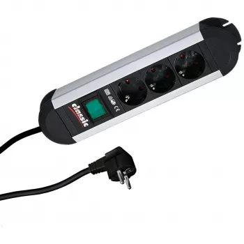 Power Extension Bachmann PRIMO 1.75 m 3 AC Outlets Schwarz Grau
