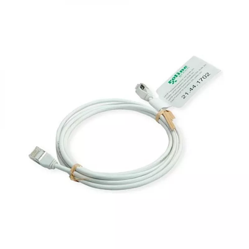 ROLINE GREEN U/FTP Patchkabel Kat.6A (Klasse EA), LSOH, schlank, Weiß, 5 m