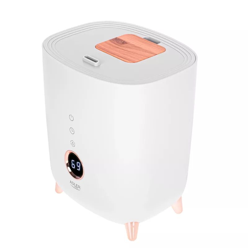 Ultraschall-Luftbefeuchter Adler AD 7972 — 4 L Tank, 300 ml/h, bis zu 35 m², 23 W, weiß