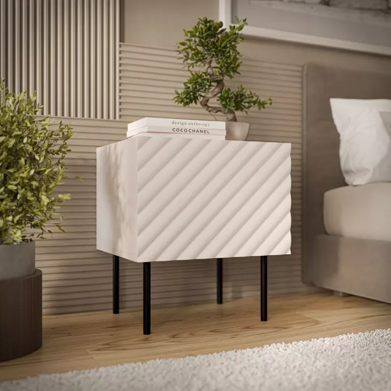 Nachttisch Cama LUCCA, cama meble, 47x40x52 cm, cashmere, MDF/Spanplatte, 2er-Set