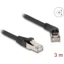 Netzwerkkabel DeLOCK RJ45 Cat.6A 45° abgewinkelt auf gerade 3m schwarz