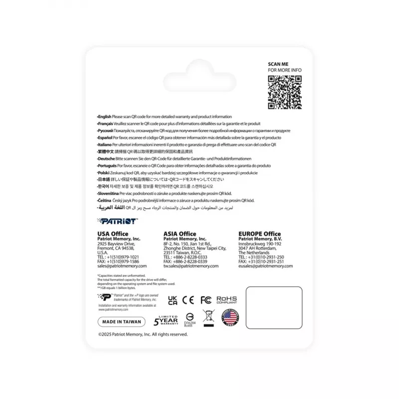 Solid State Drive PATRIOT P410 2 TB M.2 NVMe, 2000 GB, M.2 Formfaktor