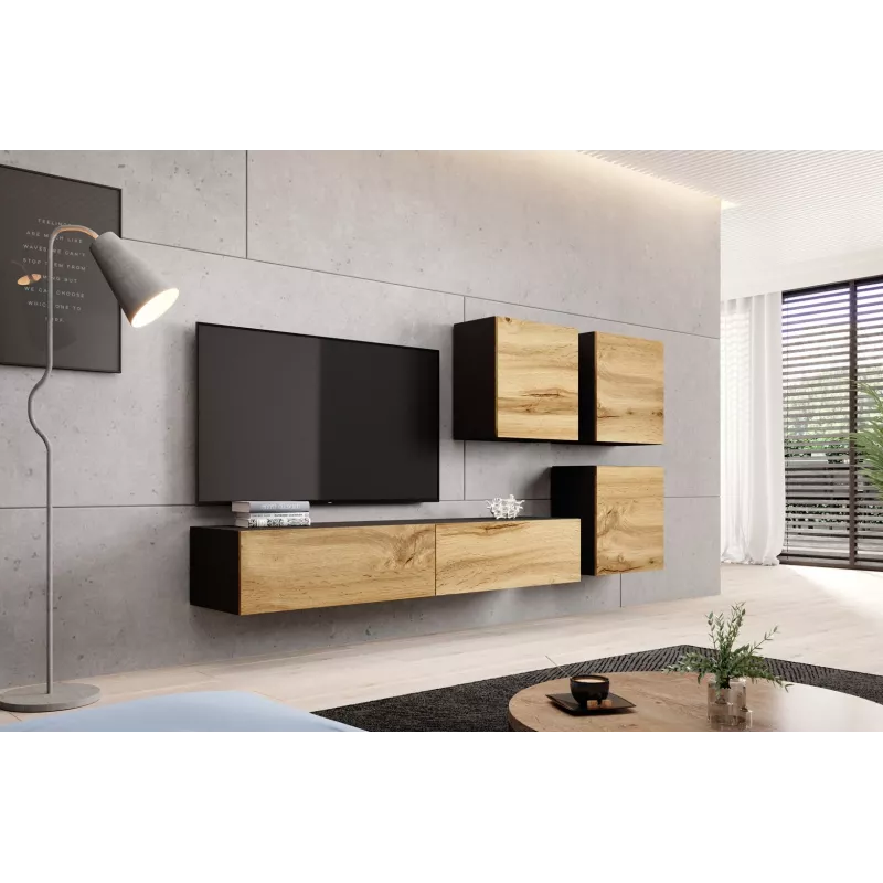 Cama TV Stand VIGO '180' 30/180/40 Schwarz/wotan oak