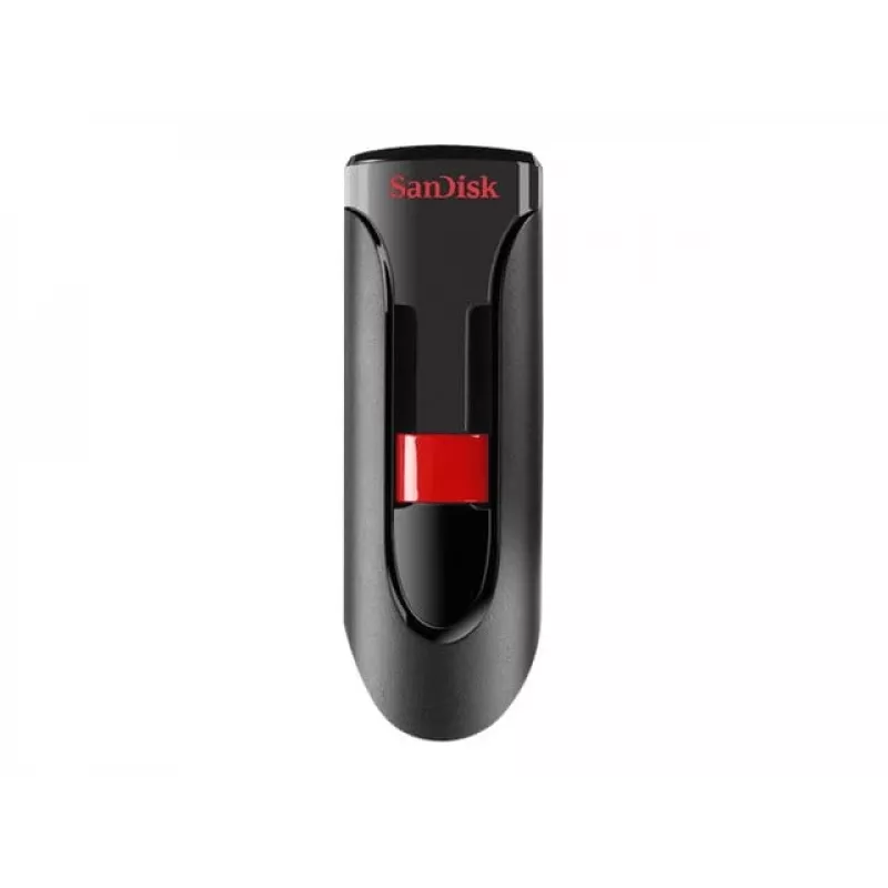 USB-Stick SANDISK Cruzer Glide 32 GB USB Typ-A 2.0, Slide-Design, Passwortschutz, schwarz/rot