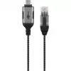 Goobay Ethernet-Kabel USB-C 3.1 auf RJ45 schlank 3 m – verbindet Router, Modem oder (74404)